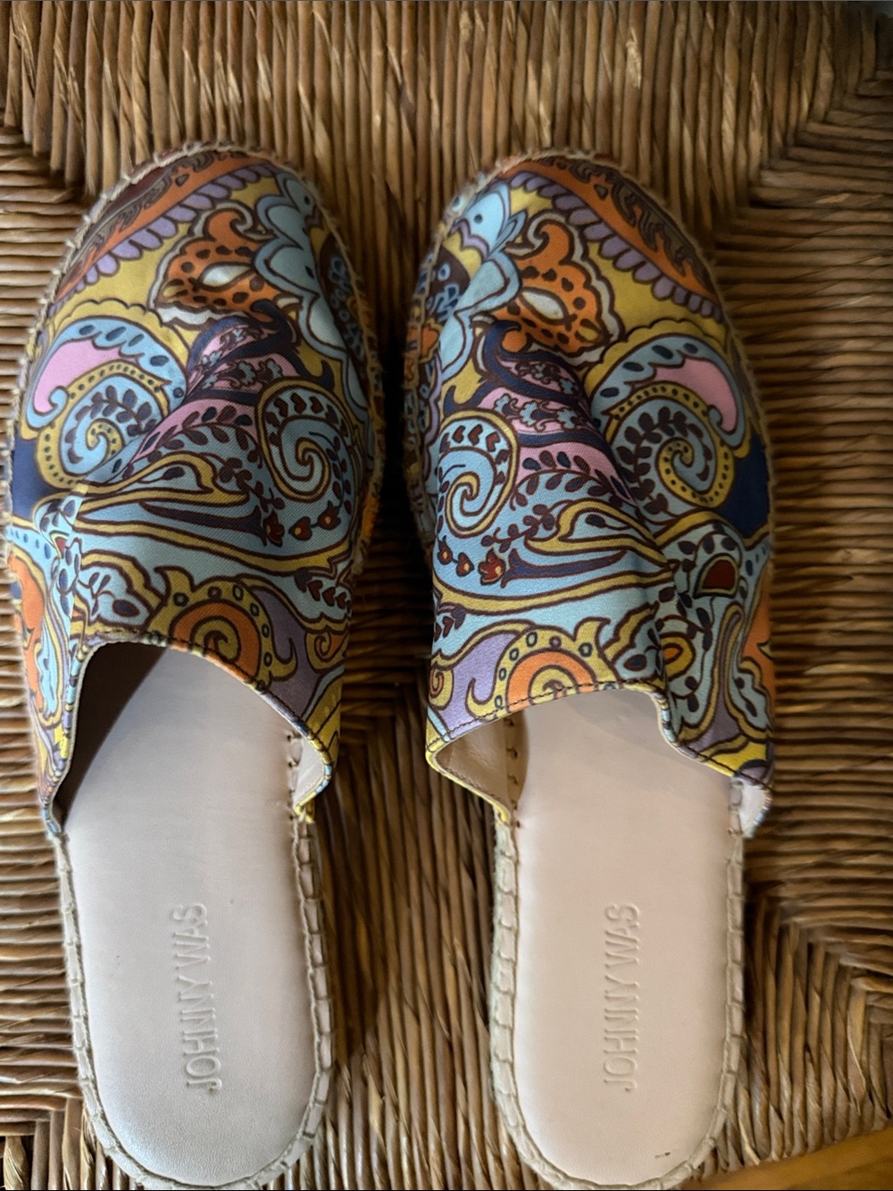 Johnny Was Paisley Print Slip-On Mules/Size 10